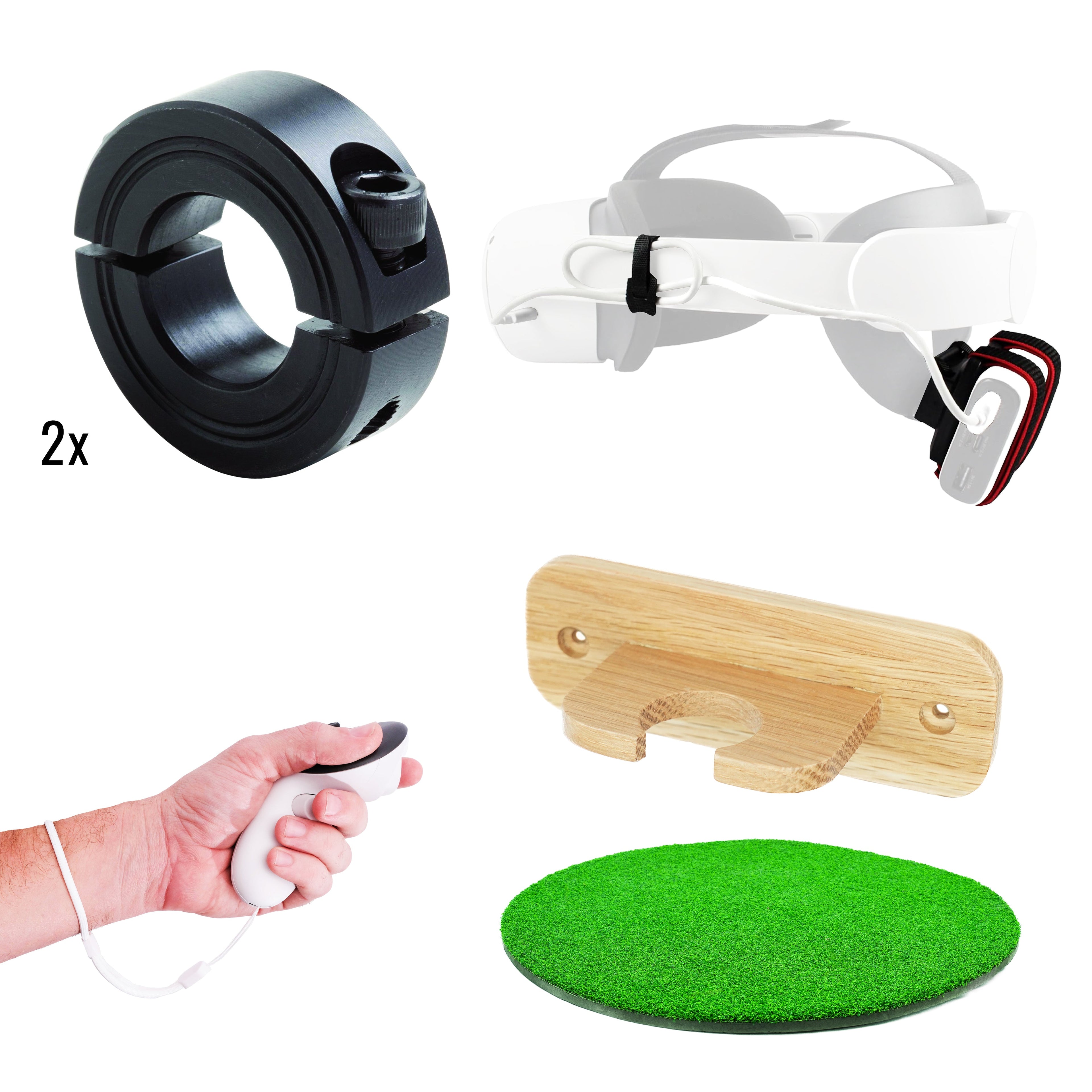 DriVR Elite - Adjustable VR Weighted Golf Club Handle Accessory - Compatible with Quest 2, 3/3s, and Pro